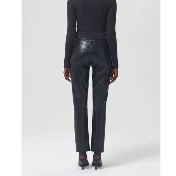 AGOLDE Riley Long High Rise Straight Pant
In Detox Leather black, SIZE 31 1259 - Picture 4 of 11
